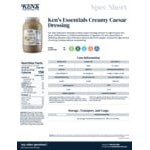 Ken's Foods Essentials 1 Gallon Creamy Caesar Dressing