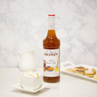 Monin Premium Brown Butter Toffee Flavoring Syrup 750 mL