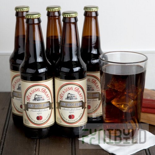 Reading Soda Works Diet Root Beer 12 fl. oz. - 12/Case