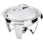 Vollrath 49521 4.2 Qt. Maximillian Steel Medium Round Chafer with Stainless Steel Accents Vollrath 49521 4.2 Qt. Maximillian Steel Medium Round Chafer with Stainless Steel Accents