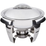 Vollrath 49521 4.2 Qt. Maximillian Steel Medium Round Chafer with Stainless Steel Accents Vollrath 49521 4.2 Qt. Maximillian Steel Medium Round Chafer with Stainless Steel Accents