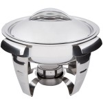 Vollrath 49521 4.2 Qt. Maximillian Steel Medium Round Chafer with Stainless Steel Accents Vollrath 49521 4.2 Qt. Maximillian Steel Medium Round Chafer with Stainless Steel Accents