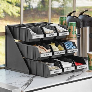 Choice Black 3-Tier Self-Serve Organizer Set with 9 Bins and 2 Label Sheets Choice Black 3-Tier Self-Serve Organizer Set with 9 Bins and 2 Label Sheets