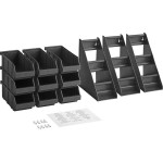 Choice Black 3-Tier Self-Serve Organizer Set with 9 Bins and 2 Label Sheets Choice Black 3-Tier Self-Serve Organizer Set with 9 Bins and 2 Label Sheets