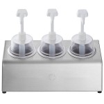 Steril-Sil 30 oz. 3-Compartment Stainless Steel Condiment Dispenser Kit with Stainless Steel Cylinders and Dome Top Pump Lids Steril-Sil 30 oz. 3-Compartment Stainless Steel Condiment Dispenser Kit with Stainless Steel Cylinders and Dome Top Pump Lids
