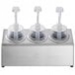 Steril-Sil 30 oz. 3-Compartment Stainless Steel Condiment Dispenser Kit with Stainless Steel Cylinders and Dome Top Pump Lids Steril-Sil 30 oz. 3-Compartment Stainless Steel Condiment Dispenser Kit with Stainless Steel Cylinders and Dome Top Pump Lids