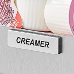 ServSense Magnetic Stainless Steel Coffee Labels for Self Service Station Organizers - 11/Pack