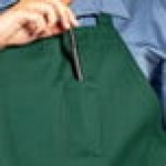 Uncommon Chef 3004 Hunter Green Customizable Poly-Cotton Twill Bib Apron with 3 Pockets - 34