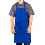 Uncommon Chef 3004 Hunter Green Customizable Poly-Cotton Twill Bib Apron with 3 Pockets - 34