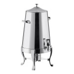 Choice Deluxe Stainless Steel 80 Cup Coffee Chafer Urn with Chrome Accents - 5 Gallon Choice Deluxe Stainless Steel 80 Cup Coffee Chafer Urn with Chrome Accents - 5 Gallon