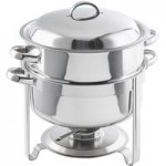 Choice Deluxe Stainless Steel 80 Cup Coffee Chafer Urn with Chrome Accents - 5 Gallon Choice Deluxe Stainless Steel 80 Cup Coffee Chafer Urn with Chrome Accents - 5 Gallon