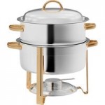 Choice Deluxe Stainless Steel 80 Cup Coffee Chafer Urn with Chrome Accents - 5 Gallon Choice Deluxe Stainless Steel 80 Cup Coffee Chafer Urn with Chrome Accents - 5 Gallon