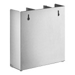 ServSense Adjustable 3-Section Stainless Steel Wall-Mount / Countertop 1.5 - 5.5 oz. Portion Cup / Lid Organizer