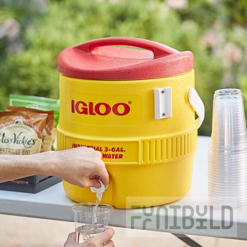 Igloo 431 3 Gallon Yellow Insulated Beverage Dispenser / Portable Water Cooler
