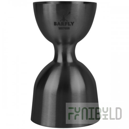 Barfly® M37006BK 1 oz. & 2 oz. Gun Metal Black Heavy-Duty Straight Rim Bell Jigger