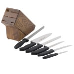 Dexter-Russell 21009 SofGrip 7-Piece Black Handle Slant Knife Block Set