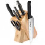 Dexter-Russell 21009 SofGrip 7-Piece Black Handle Slant Knife Block Set