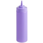 Choice 12 oz. Purple Wide Mouth Squeeze Bottle - 6/Pack