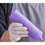 Choice 12 oz. Purple Wide Mouth Squeeze Bottle - 6/Pack