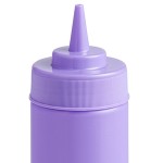 Choice 12 oz. Purple Wide Mouth Squeeze Bottle - 6/Pack