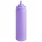 Choice 12 oz. Purple Wide Mouth Squeeze Bottle - 6/Pack