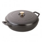 Staub 3.5 Qt. Cherry Enameled Cast Iron Brazier with Lid 1007984