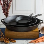 Valor 3-Piece Pre-Seasoned Cast Iron Skillet Set - Includes 8