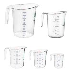 WebstaurantStore 5-Piece Clear Polycarbonate Measuring Cup Set