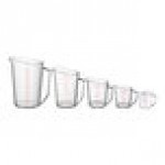 WebstaurantStore 5-Piece Clear Polycarbonate Measuring Cup Set