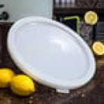 Carlisle 12, 18, and 22 Qt. White Round Polyethylene Food Storage Container Lid Carlisle 12, 18, and 22 Qt. White Round Polyethylene Food Storage Container Lid