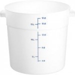 Carlisle 12, 18, and 22 Qt. White Round Polyethylene Food Storage Container Lid Carlisle 12, 18, and 22 Qt. White Round Polyethylene Food Storage Container Lid