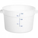 Carlisle 12, 18, and 22 Qt. White Round Polyethylene Food Storage Container Lid Carlisle 12, 18, and 22 Qt. White Round Polyethylene Food Storage Container Lid