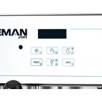 Spaceman 6235A-C Pressurized Dual Flavor Twin Twist Countertop Soft Serve Ice Cream Machine with 2 Hoppers and 3 Dispensers - 208-230V