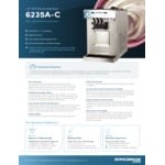 Spaceman 6235A-C Pressurized Dual Flavor Twin Twist Countertop Soft Serve Ice Cream Machine with 2 Hoppers and 3 Dispensers - 208-230V