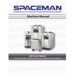 Spaceman 6235A-C Pressurized Dual Flavor Twin Twist Countertop Soft Serve Ice Cream Machine with 2 Hoppers and 3 Dispensers - 208-230V