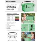 CaterGator CG20SPG Gray 20 Qt. Rotomolded Outdoor Cooler / Ice Chest