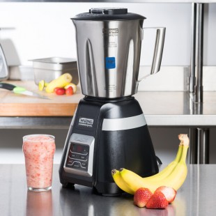 Waring BB340S Blade 48 oz. Bar Blender with Stainless Steel Container, Electronic Keypad Controls, and Timer - 120V