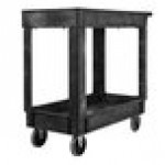Rubbermaid® FG9T6600BLA Small Lipped Two Shelf Utility Cart - 34