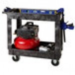 Rubbermaid® FG9T6600BLA Small Lipped Two Shelf Utility Cart - 34