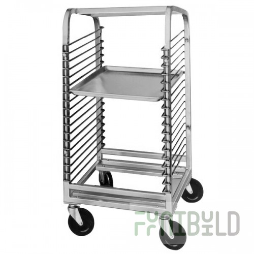 Channel 564N 18 Pan End Load Aluminum Bun / Sheet Pan Rack with Wire Slides - Assembled