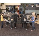 Cambro VBRLHD5110 Black 5' Versa Food / Salad Bar with Heavy-Duty Casters - Low Height Cambro VBRLHD5110 Black 5' Versa Food / Salad Bar with Heavy-Duty Casters - Low Height
