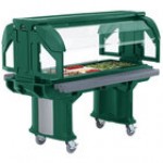 Cambro VBRLHD5110 Black 5' Versa Food / Salad Bar with Heavy-Duty Casters - Low Height Cambro VBRLHD5110 Black 5' Versa Food / Salad Bar with Heavy-Duty Casters - Low Height