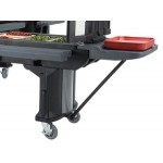 Cambro VBRLHD5110 Black 5' Versa Food / Salad Bar with Heavy-Duty Casters - Low Height Cambro VBRLHD5110 Black 5' Versa Food / Salad Bar with Heavy-Duty Casters - Low Height