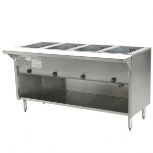 Eagle Group HT4OBE Spec Master Series Electric Steam Table with Enclosed Base 3000W - Four Pan - Open Well, 240V