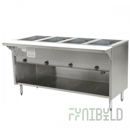 Eagle Group HT4OBE Spec Master Series Electric Steam Table with Enclosed Base 3000W - Four Pan - Open Well, 240V