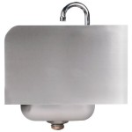 Advance Tabco 7-PS-66R Hand Sink with Splash Mounted Gooseneck Faucet and Right Side Splash Guard - 17 1/4
