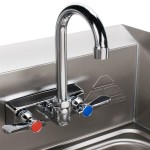 Advance Tabco 7-PS-66R Hand Sink with Splash Mounted Gooseneck Faucet and Right Side Splash Guard - 17 1/4