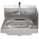 Advance Tabco 7-PS-66R Hand Sink with Splash Mounted Gooseneck Faucet and Right Side Splash Guard - 17 1/4