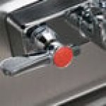 Advance Tabco 7-PS-66R Hand Sink with Splash Mounted Gooseneck Faucet and Right Side Splash Guard - 17 1/4