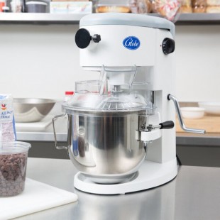 Globe SP05 5 Qt. Bowl Lift Countertop Mixer with Guard & Standard Accessories - 120V, 1/5 hp Globe SP05 5 Qt. Bowl Lift Countertop Mixer with Guard & Standard Accessories - 120V, 1/5 hp